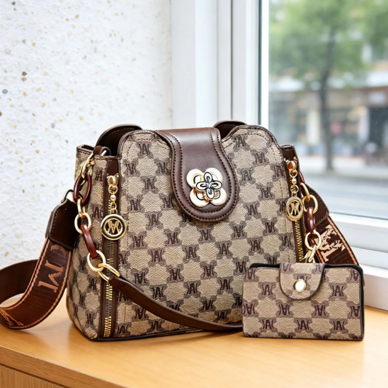 Women'S Work Fashion - Borsa a tracolla vintage con stampa