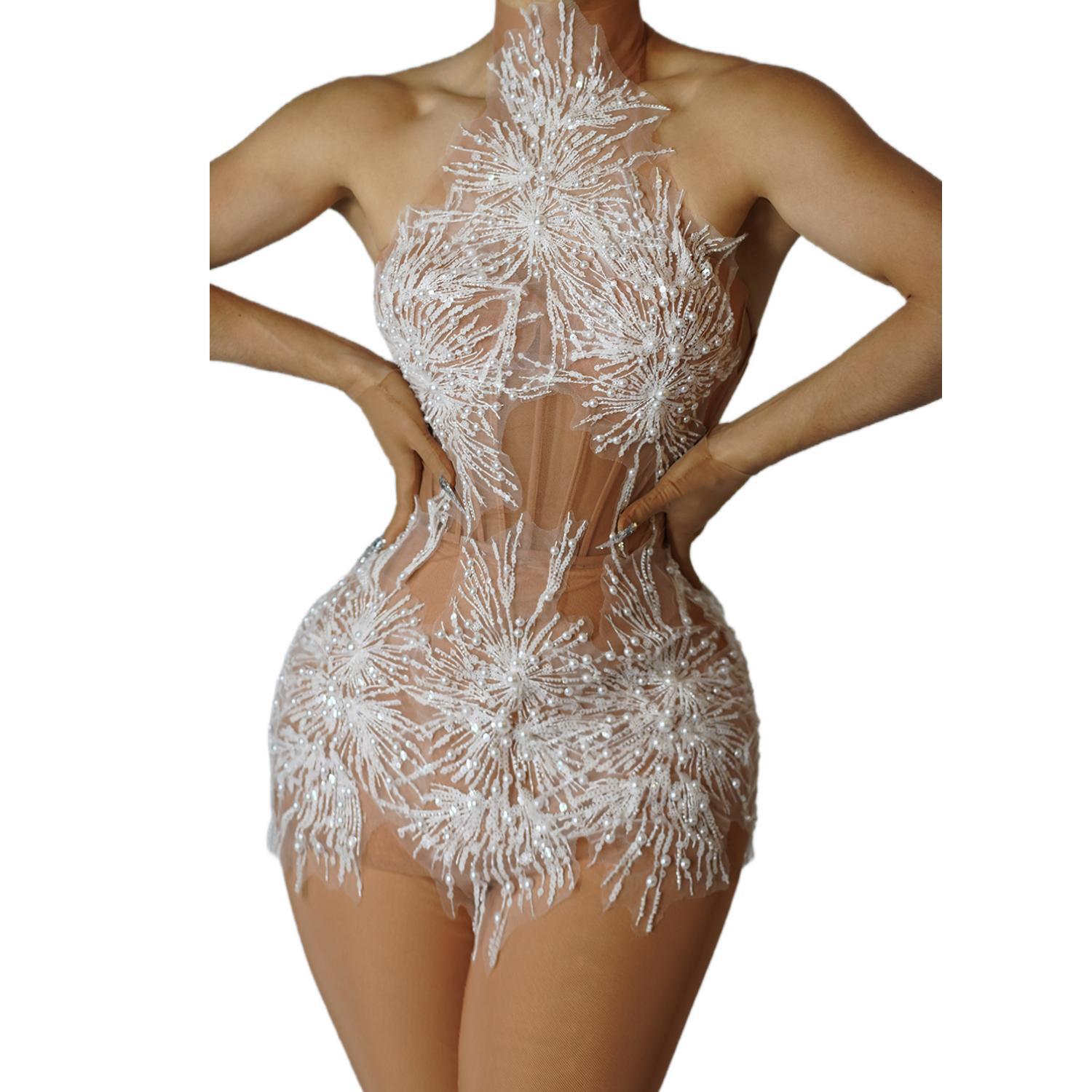 Woman Formal Wear - Abito corto da neve con strass