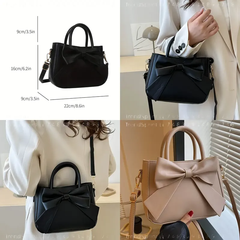 Women'S Work Fashion - Elegante Borsa a Mano Nera con