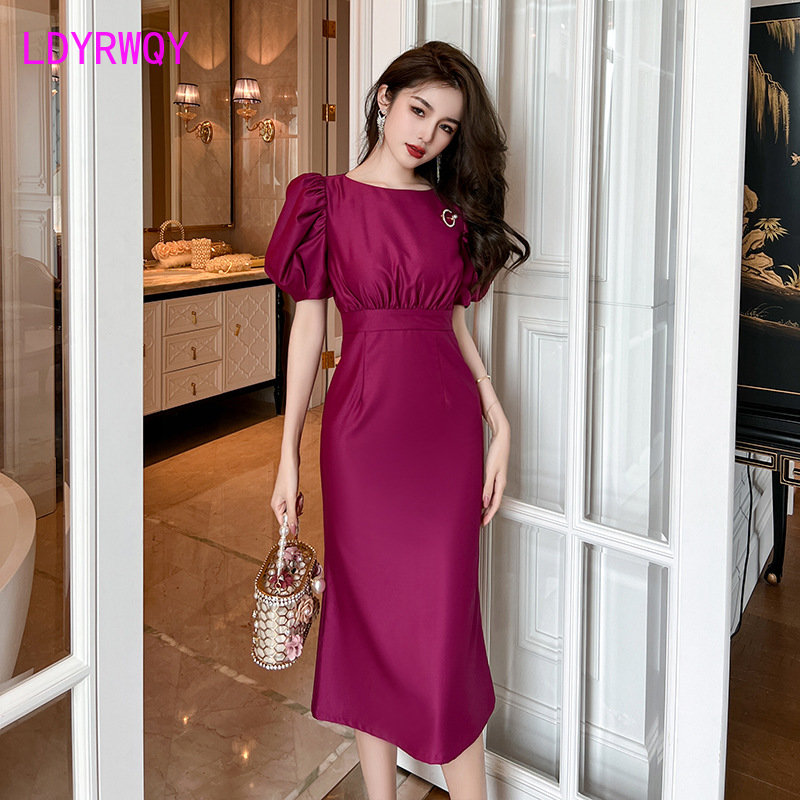 Wrap Dress Work - 2023 Summer New women's Style Bubble