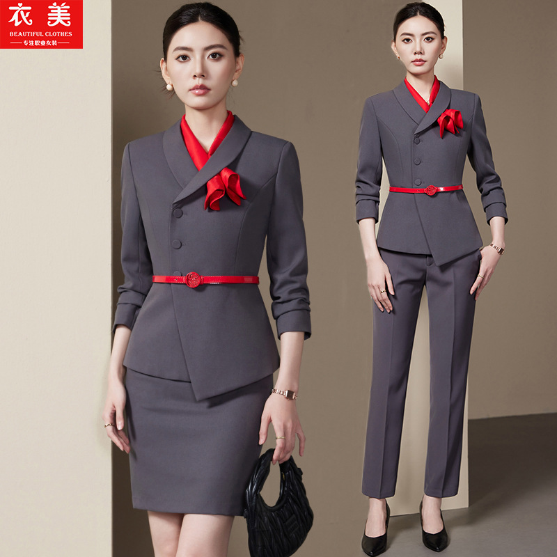 Women Formal Wear Store - Set completo da donna grigio2025New Fashion