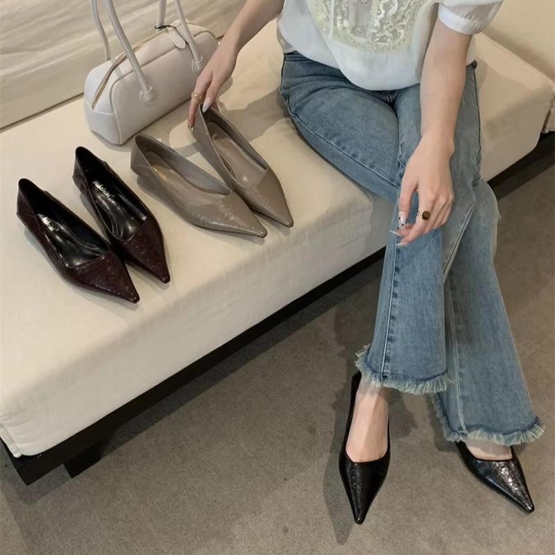 Women'S Work Fashion - Sandali Estivi da Donna con Punta