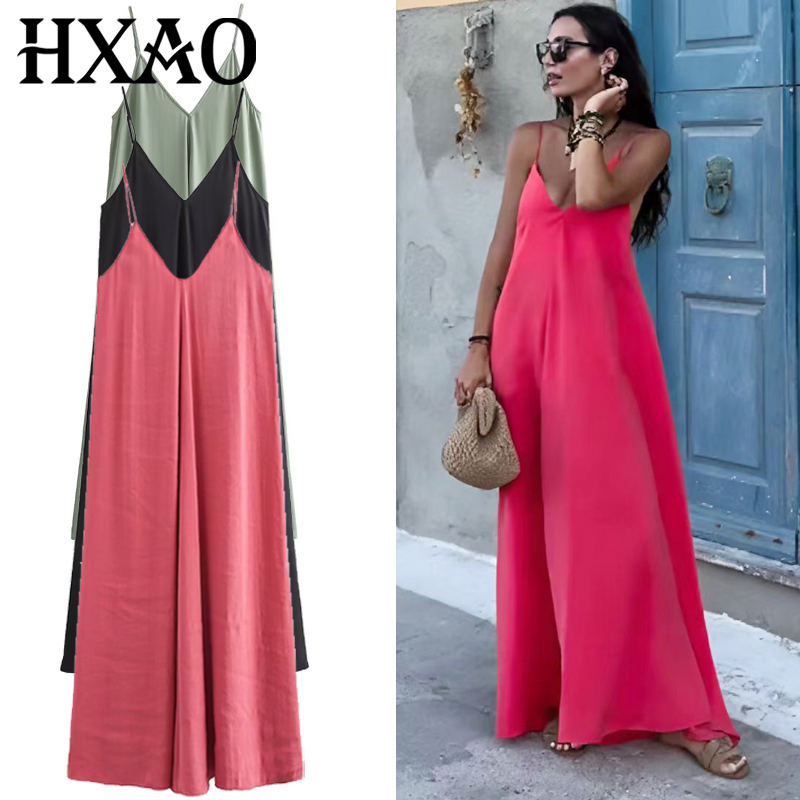 Women'S Green Formal Wear - HXAO 2025 Abiti da donna Slip