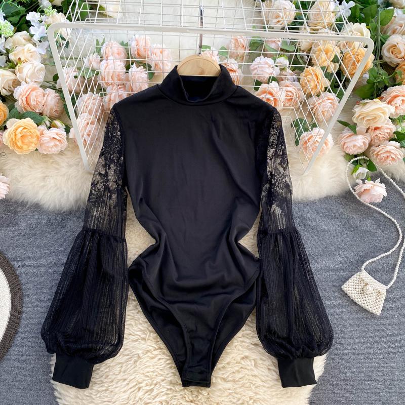 Women'S Formal Wear Jumpsuit - Sexy lanterna manica lunga collo alto