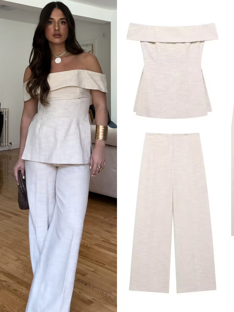 Women'S Formal Wear With Pants - HH Pantaloni larghi con cerniera a