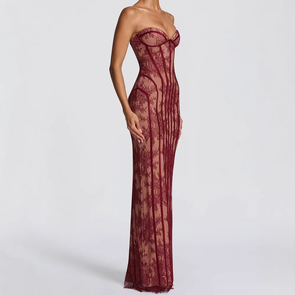 Woman Formal Wear - Abito lungo aderente senza spalline da