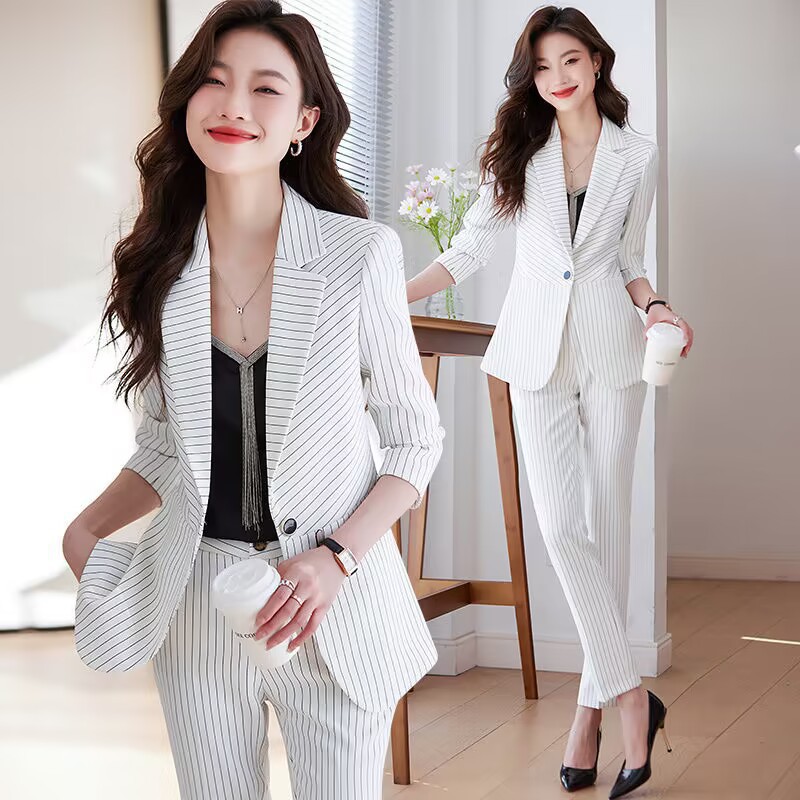 Women Formal Wear Store - Abito a righe blu da donna