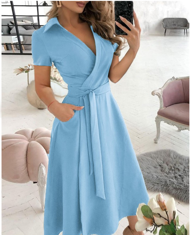 Abito midi da donna a maniche  - Wrap Dress Work recensione e prezzo