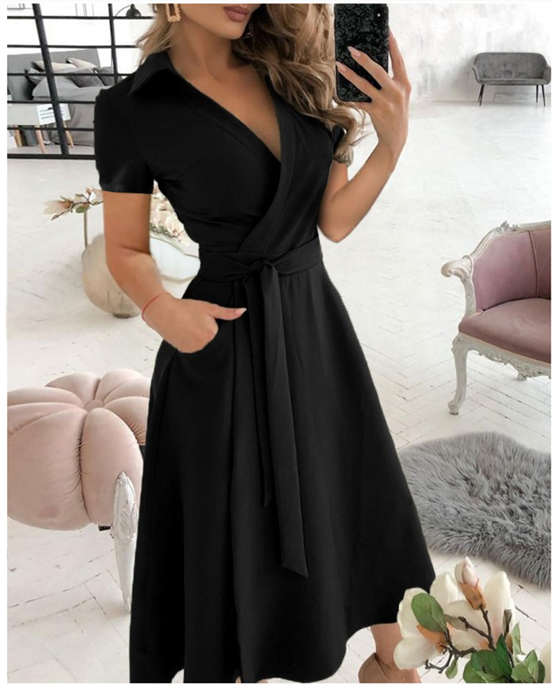 Abito midi da donna a maniche  - Wrap Dress Work recensione e prezzo