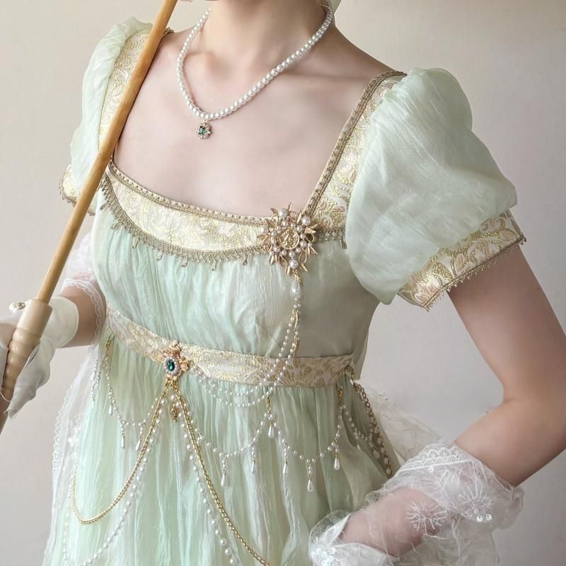Abito Lolita Regency fatto a m - Women'S Green Formal Wear recensione e prezzo