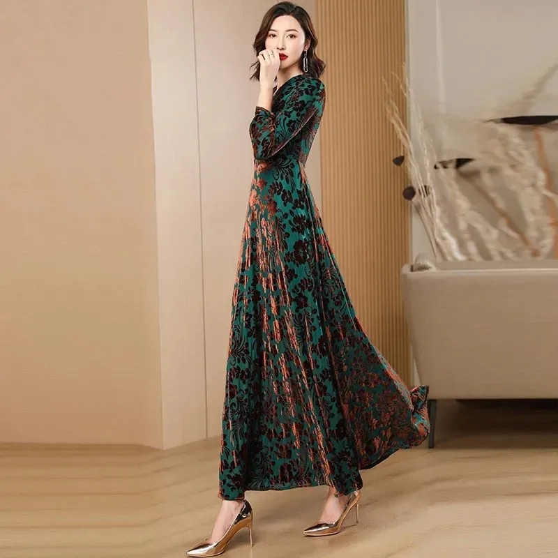 Abito a maniche lunghe in vell - Women'S Green Formal Wear recensione e prezzo