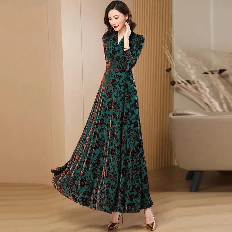 Abito a maniche lunghe in vell - Women'S Green Formal Wear recensione e prezzo