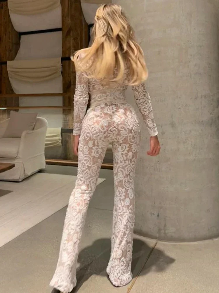 Tuta con paillettes in pizzo m - Women'S Formal Wear Jumpsuit recensione e prezzo