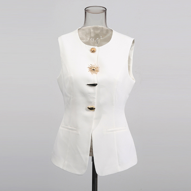 Gilet bianco con scollo a O Bo - Women Formal Wear Vest recensione e prezzo