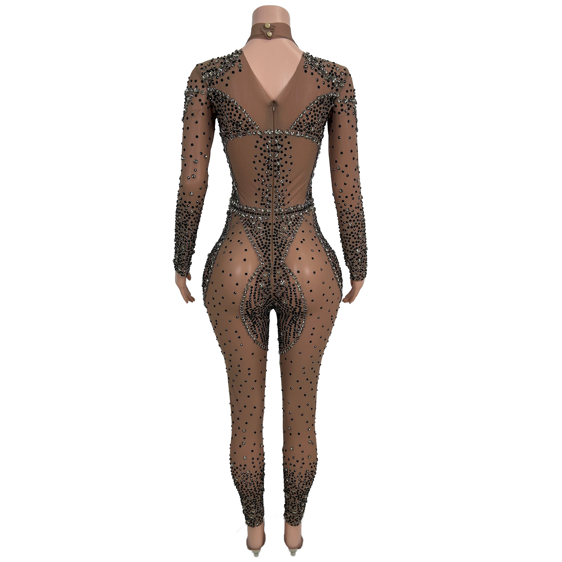 Tuta Aderente Nera a Maniche L - Women'S Formal Wear Jumpsuit recensione e prezzo