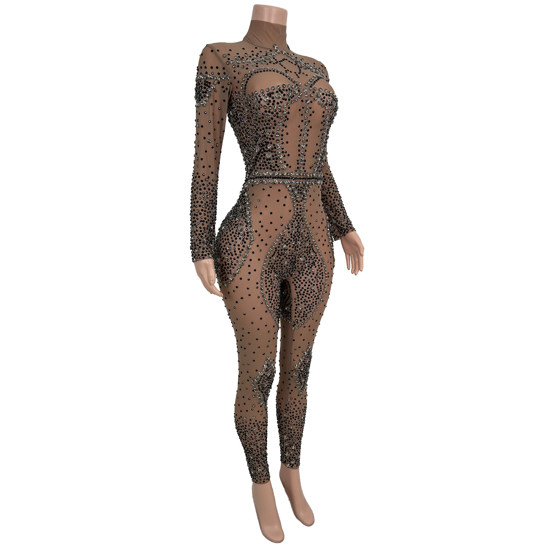 Tuta Aderente Nera a Maniche L - Women'S Formal Wear Jumpsuit recensione e prezzo