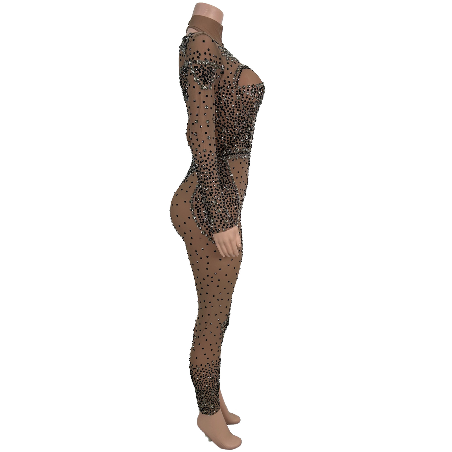 Tuta Aderente Nera a Maniche L - Women'S Formal Wear Jumpsuit recensione e prezzo