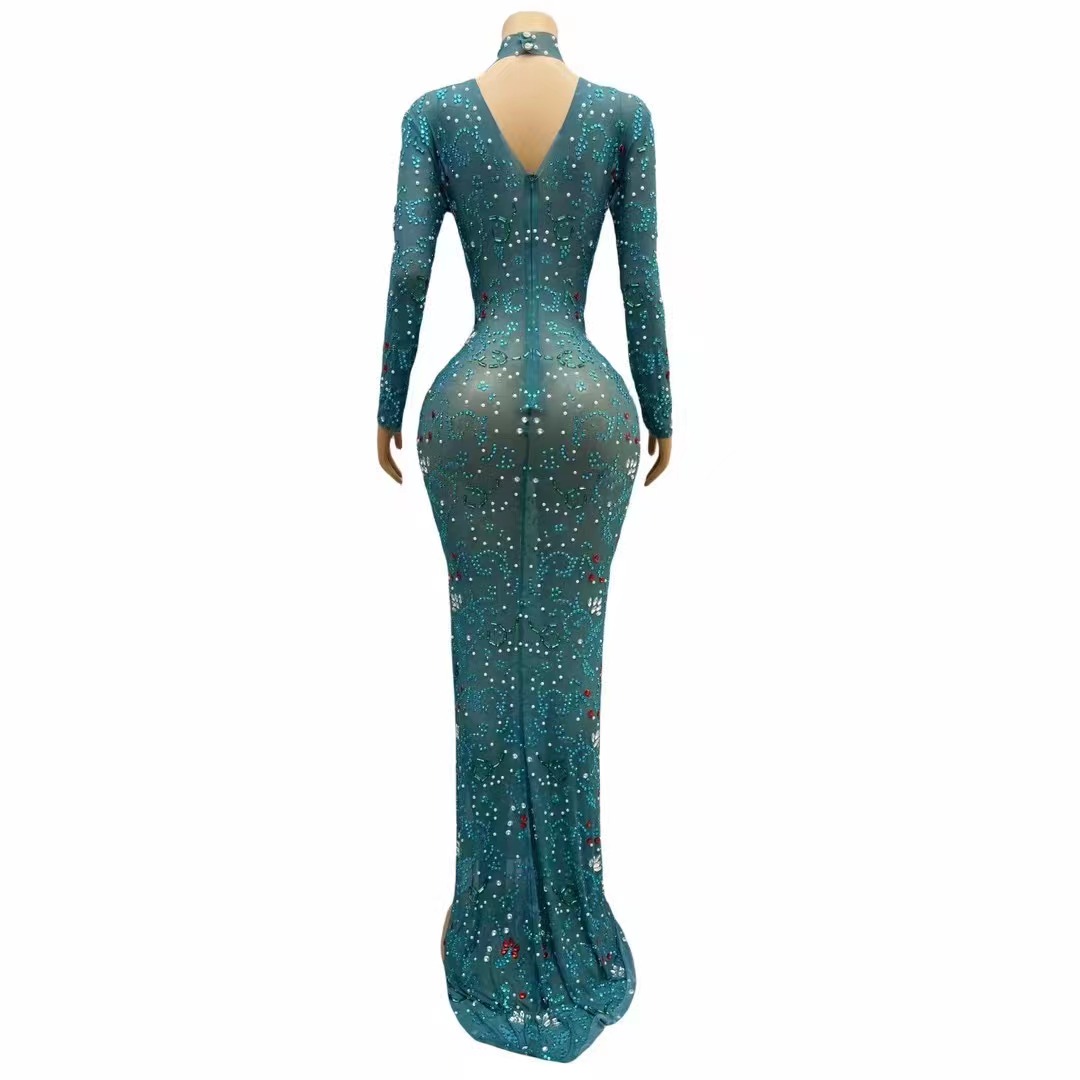 Sexy Stage lussuoso blu verde  - Women'S Green Formal Wear recensione e prezzo