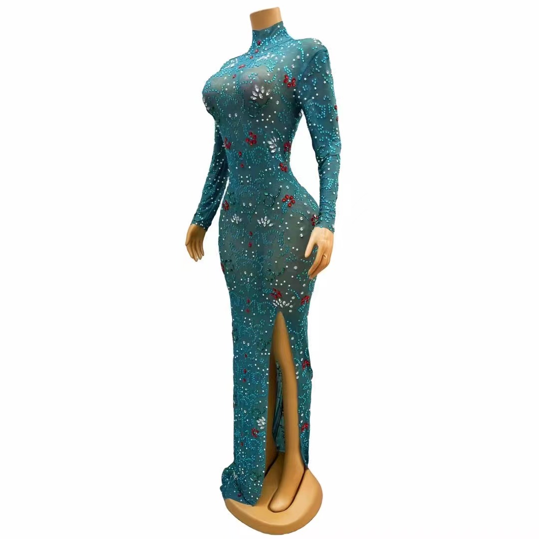 Sexy Stage lussuoso blu verde  - Women'S Green Formal Wear recensione e prezzo