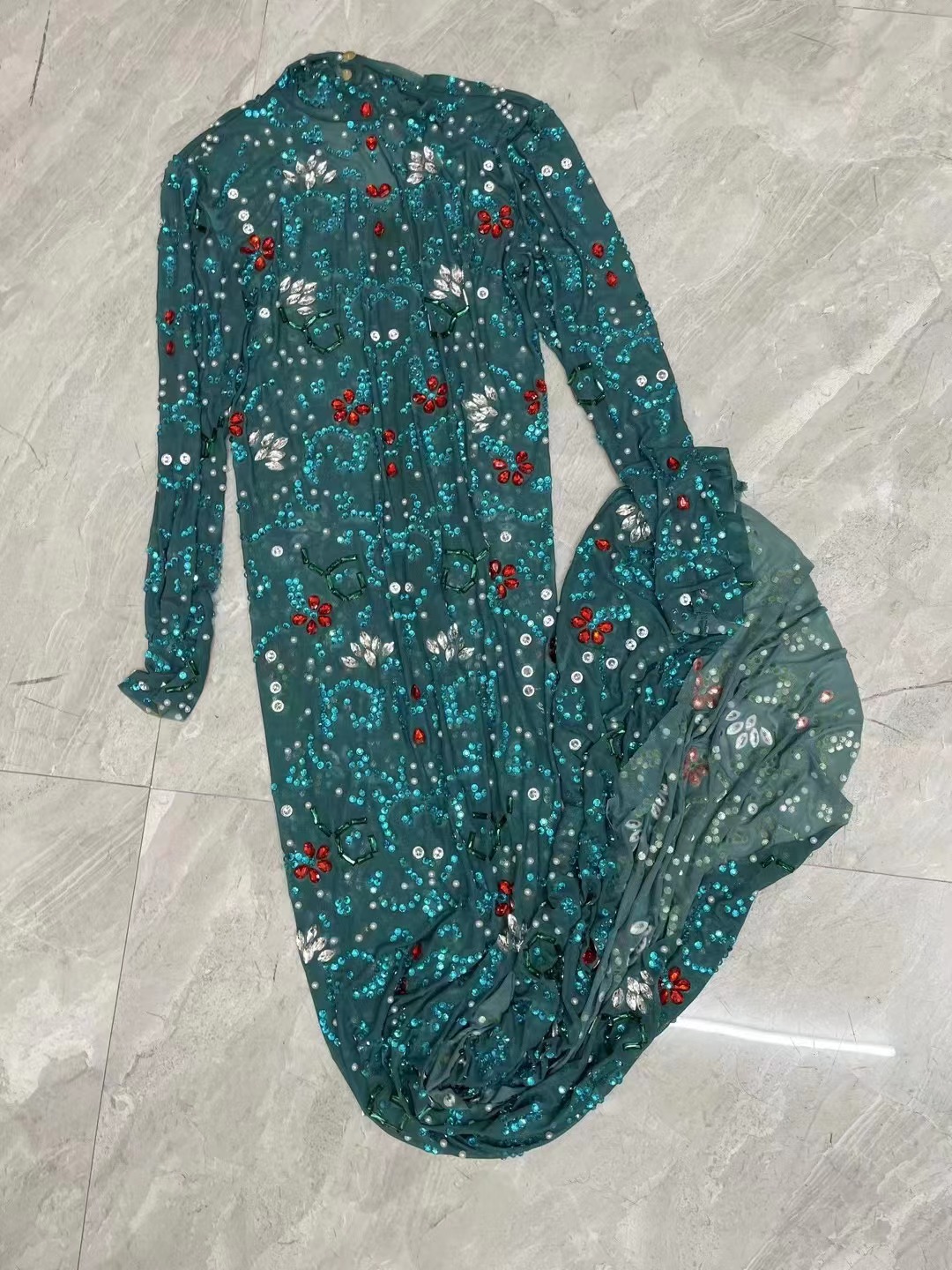 Sexy Stage lussuoso blu verde  - Women'S Green Formal Wear recensione e prezzo
