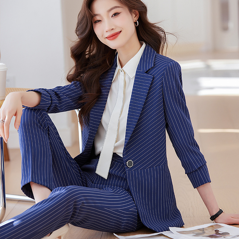 Abito a righe blu da donna 202 - Women Formal Wear Store recensione e prezzo