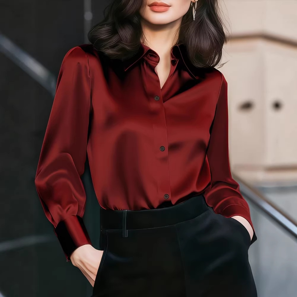 Camicia da donna in raso con c - Women Formal Wear Office recensione e prezzo